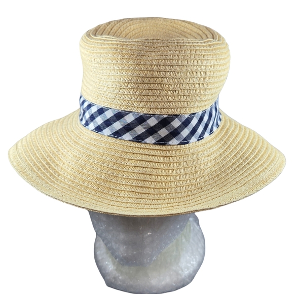 None Accessories - Straw Hat Woven Trabel Resortwear Capeline Boater Summer Sun Protection